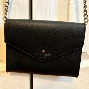 Kate Spade Black mini envelope purse